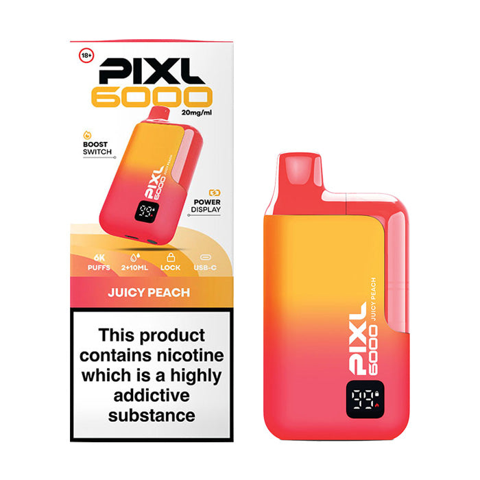 Juicy Peach PIXL 6000 Disposable Vape