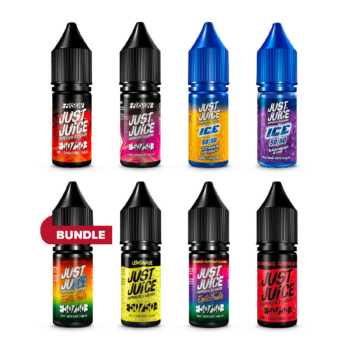 Eight 10ml E-Liquids by Just Juice