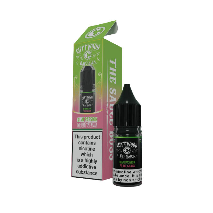 Kiwi Passion Fruit Guava 10ml Nic Salt E-Liquid by Cuttwood Bar Salts