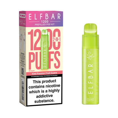 Kiwi Passion Fruit Guava Elf Bar EB1200 Disposable Vape