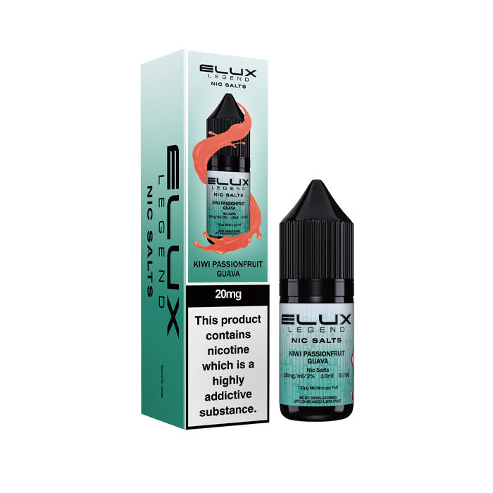 Kiwi Passionfruit Guava Elux 10ml Nic Salt and Box