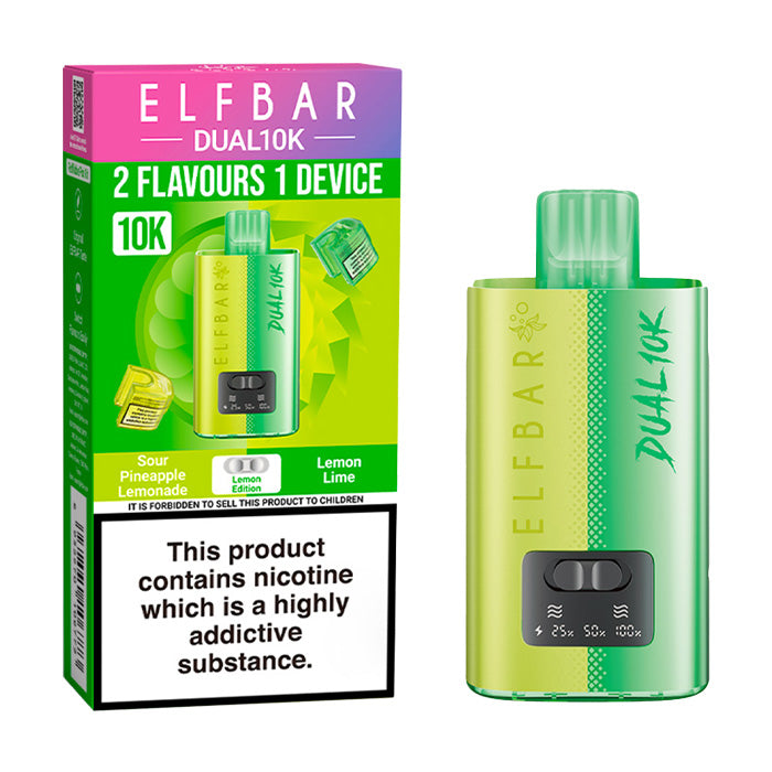 Lemon Edition Elf Bar Dual 10K Starter Vape Kit and Box