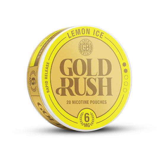 Tub of Lemon Ice Gold Rush Nicotine Pouches