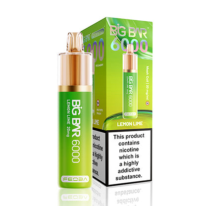 Lemon Lime Feoba Big Bar 6000 Disposable Vape with Box