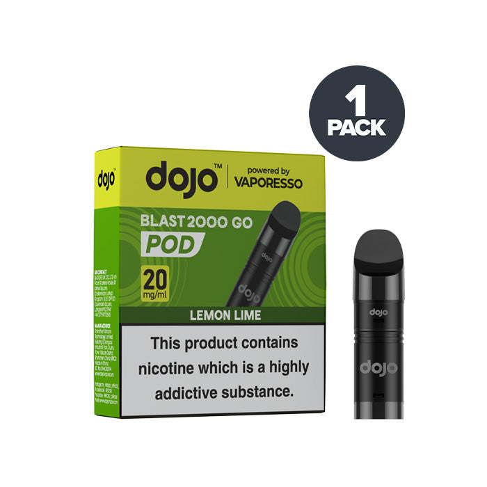 Lemon Lime Vaporesso Dojo Blast 2000 Go Pod and Box