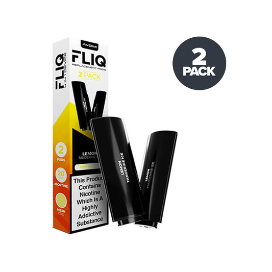 Lemon Tangerine Ice Avomi Fliq 4in1 Prefilled Pods and Box