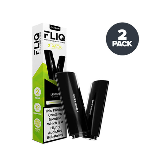 Lemon Lime Avomi Fliq 4in1 Prefilled Pods and Box