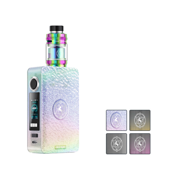 Lost Vape Centaurus N200 Kit with four squares showcasing all available colours