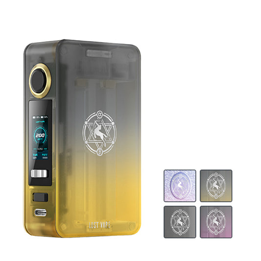 Lost Vape Centaurus N200 Mod with 4 squares showcasing all available colours