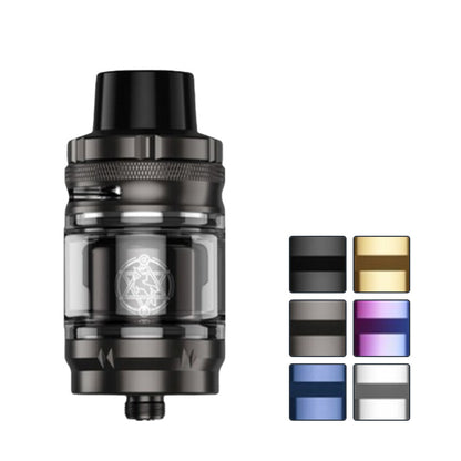 Lost Vape Centaurus Sub-ohm Tank with six squares showcasing all available colours