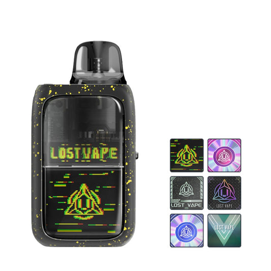 Lost Vape Ursa Epoch Pod Kit with 6 squares showing all available colours