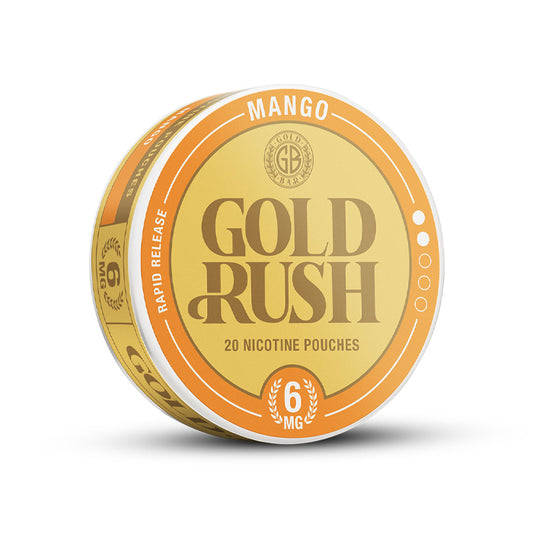 Tub of Mango Gold Rush Nicotine Pouches