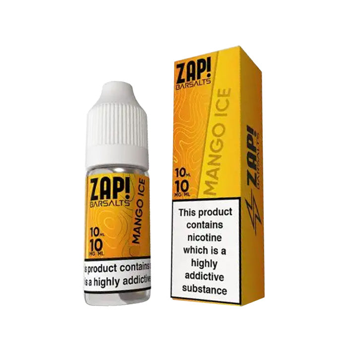 Mango Ice 10ml Nic Salt E-Liquid by Zap Bar Salts