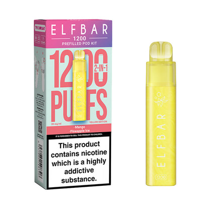 Mango and Pineapple Ice Elf Bar EB1200 Disposable Vape