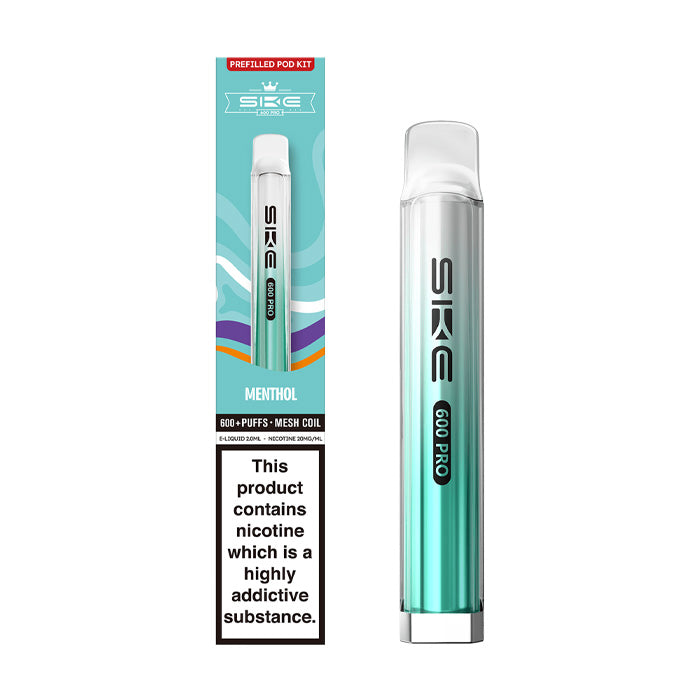 Menthol SKE Crystal 600 Pro Pre-filled Pod Kit and Box