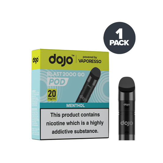 Menthol Vaporesso Dojo Blast 2000 Go Pod and Box