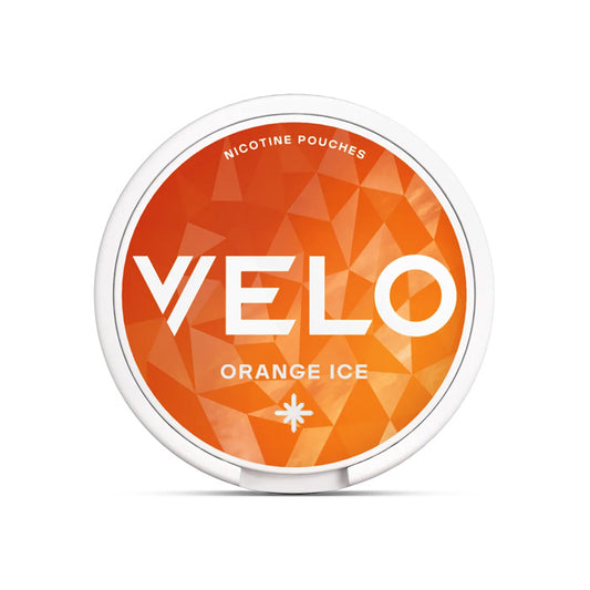 Tub of Orange Ice Velo Mini Nicotine Pouches