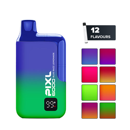 PIXL 6000 Disposable Vape with 8 Colour Boxes