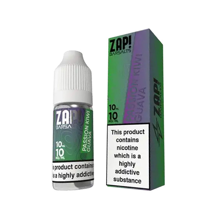 Passion Kiwi Guava 10ml Nic Salt E-Liquid by Zap Bar Salts