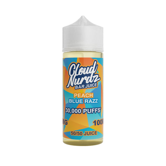 Peach Blue Razz 100ml Shortfill E-Liquid by Cloud Nurdz