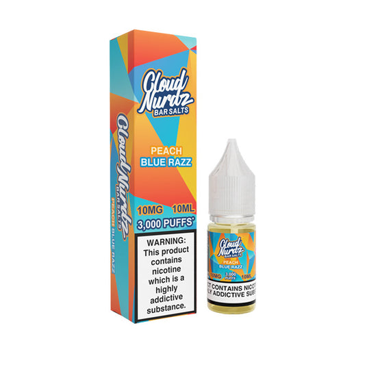 Peach Blue Razz Nic Salt E-Liquid By Cloud Nurdz