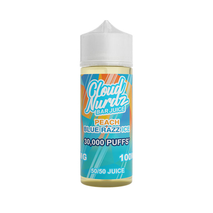 Peach Blue Razz Ice 100ml Shortfill E-Liquid by Cloud Nurdz