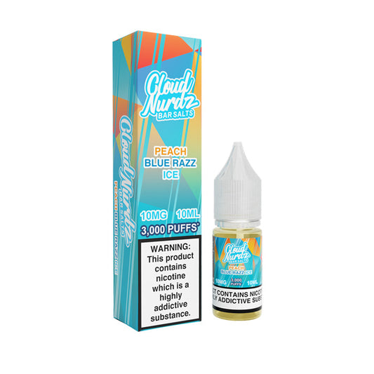 Peach Blue Razz Ice Nic Salt E-Liquid By Cloud Nurdz