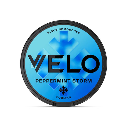 Tub of Peppermint Storm Velo Slim Nicotine Pouches