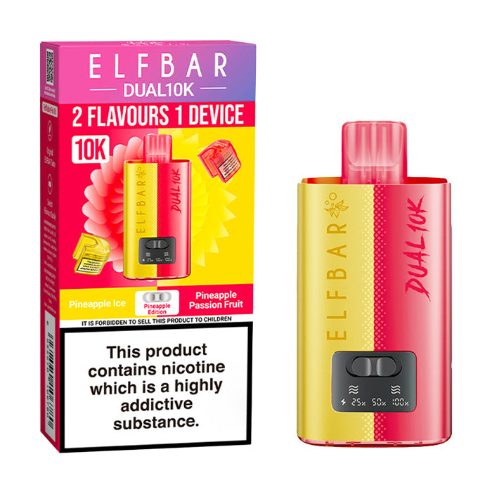 Pineapple Edition Elf Bar Dual 10K Starter Vape Kit and Box