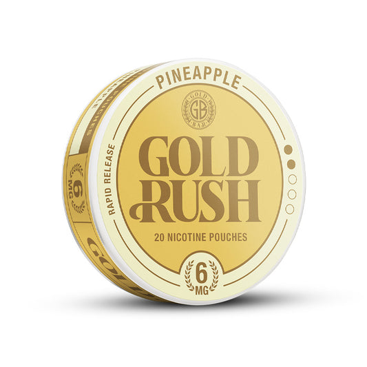 Tub of Pineapple Gold Rush Nicotine Pouches