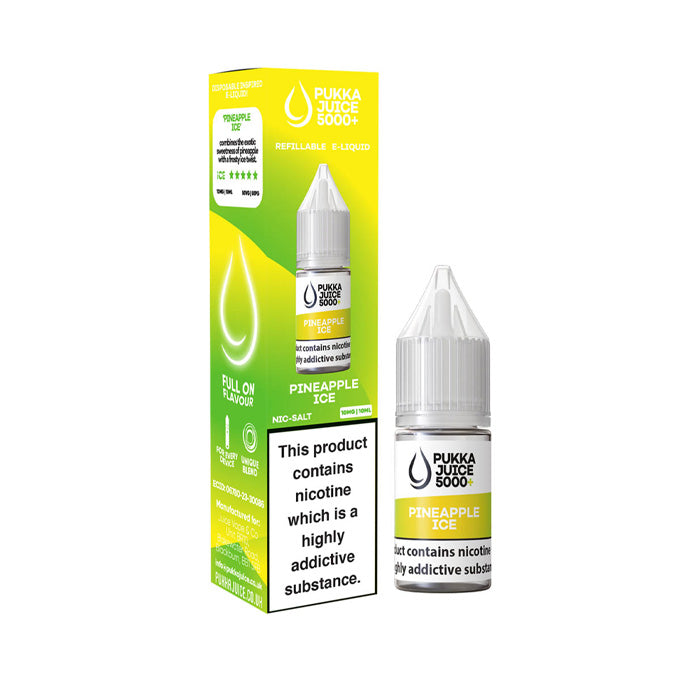 Pineapple Ice 10ml Nic Salt E-Liquid by Pukka Juice 5000