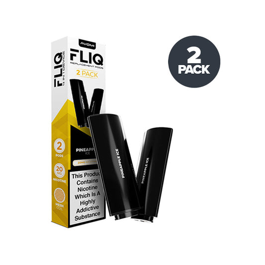 Pineapple Ice Avomi Fliq 4in1 Prefilled Pods and Box