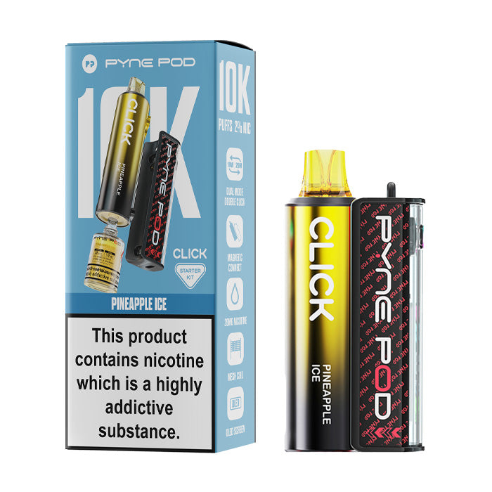 Pineapple Ice Pyne Click 10K Vape Kit and Box