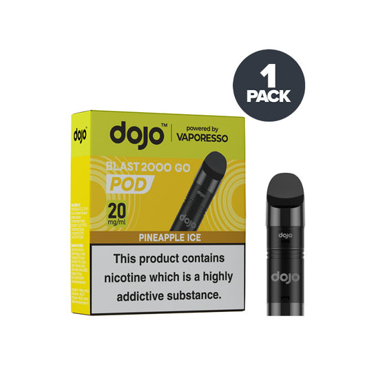 Pineapple Ice Vaporesso Dojo Blast 2000 Go Pod and Box