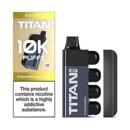 Pineapple Lemon Titan 10K Disposable Vape and Box