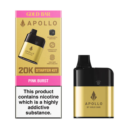 Pink Burst Gold Bar Apollo 20K Starter Kit and Box