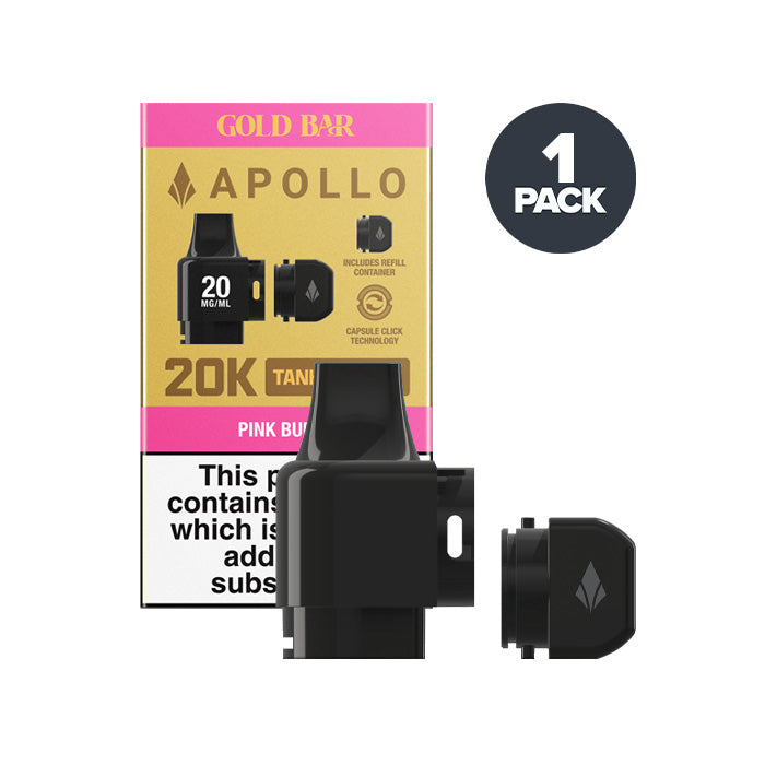 Pink Burst Gold Bar Apollo 20K Tank and Refill Pod with Box