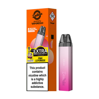 Pink Lemonade Vaporesso Deliciu Mate Pod Kit and Box