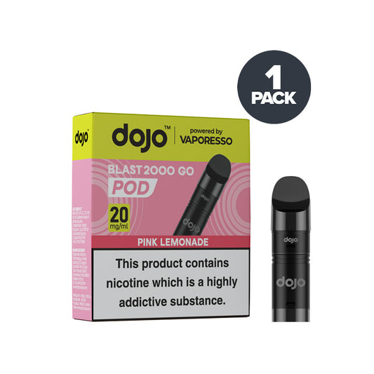 Pink Lemonade Vaporesso Dojo Blast 2000 Go Pod and Box