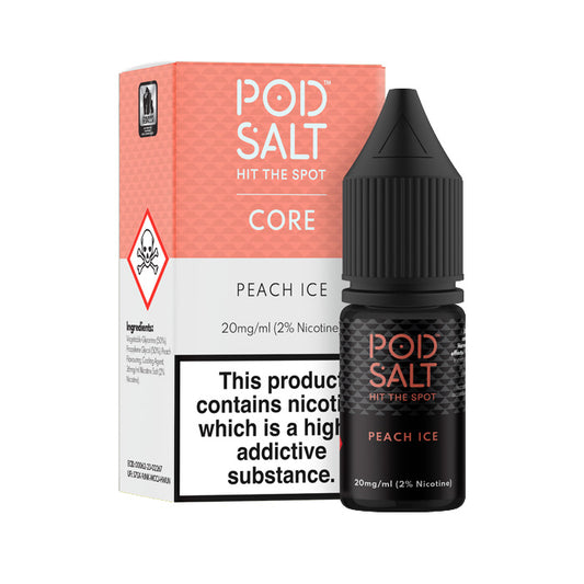 Pod Salt Peach Ice 10ml Nic Salt E-Liquid