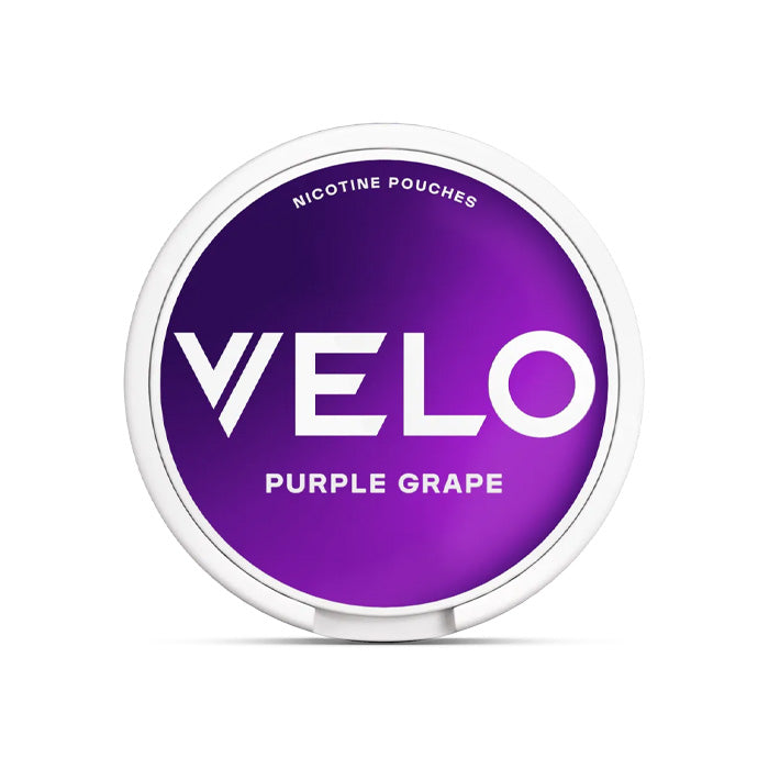 Tub of Purple Grape Velo Mini Nicotine Pouches