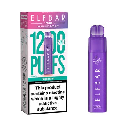 Purple Mint Elf Bar EB1200 Disposable Vape