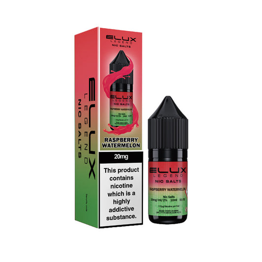 Raspberry Watermelon 10ml Nic Salt E-Liquid by Elux Legend