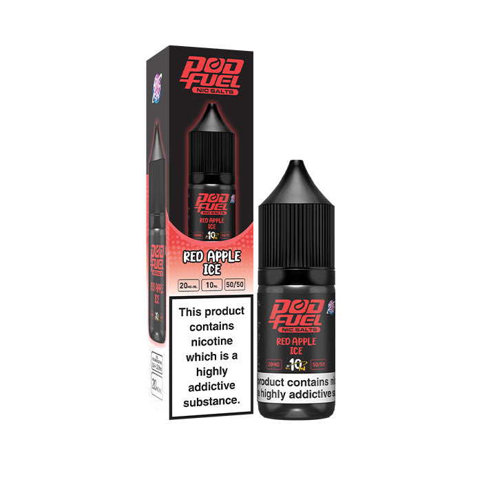 Red Apple Ice 10ml Nic Salt E-Liquid by Pod Fuel