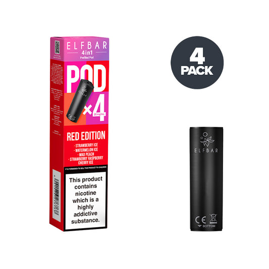 Red Edition Elf Bar 4in1 Pre-filled Pod and Box