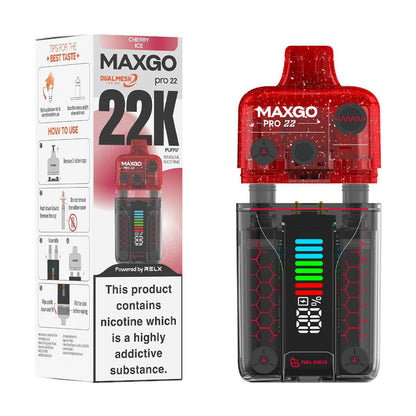 Relx MaxGo Pro 22 Starter Vape Kit Cherry Ice