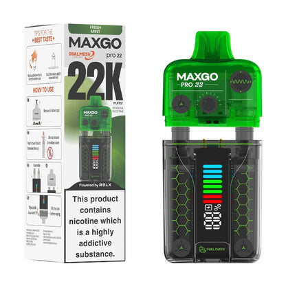 Relx MaxGo Pro 22 Starter Vape Kit Fresh Mint