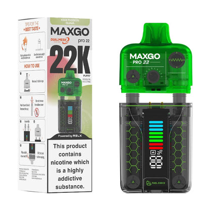 Relx MaxGo Pro 22 Starter Vape Kit Kiwi Passion Guava