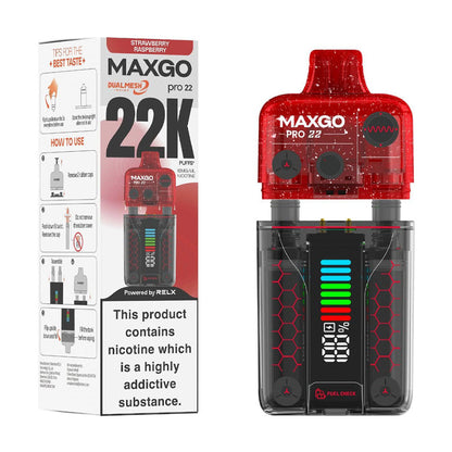 Relx MaxGo Pro 22 Starter Vape Kit Strawberry Raspberry