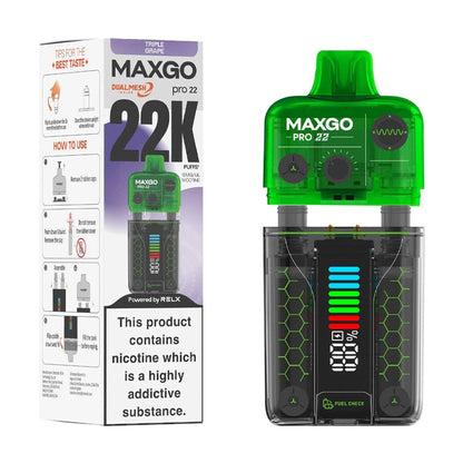 Relx MaxGo Pro 22 Starter Vape Kit Triple Grape